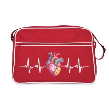 Symphonie du Pouls du Cœur - Sac Retro - rouge/blanc - Devant