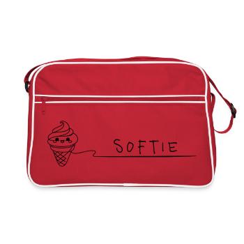 Dessin en ligne de la glace douce douce - Sac Retro - rouge/blanc - Devant