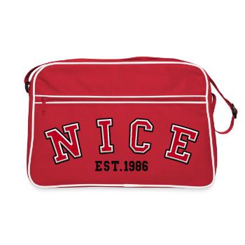 Nice Fondé en 1986 - Sac Retro - rouge/blanc - Devant