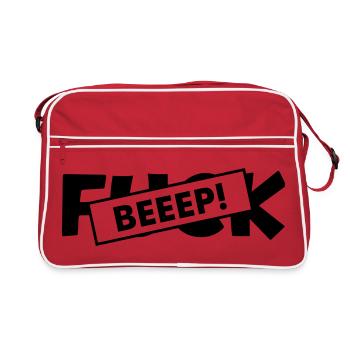 Bip de censure : Son de merde - Sac Retro - rouge/blanc - Devant