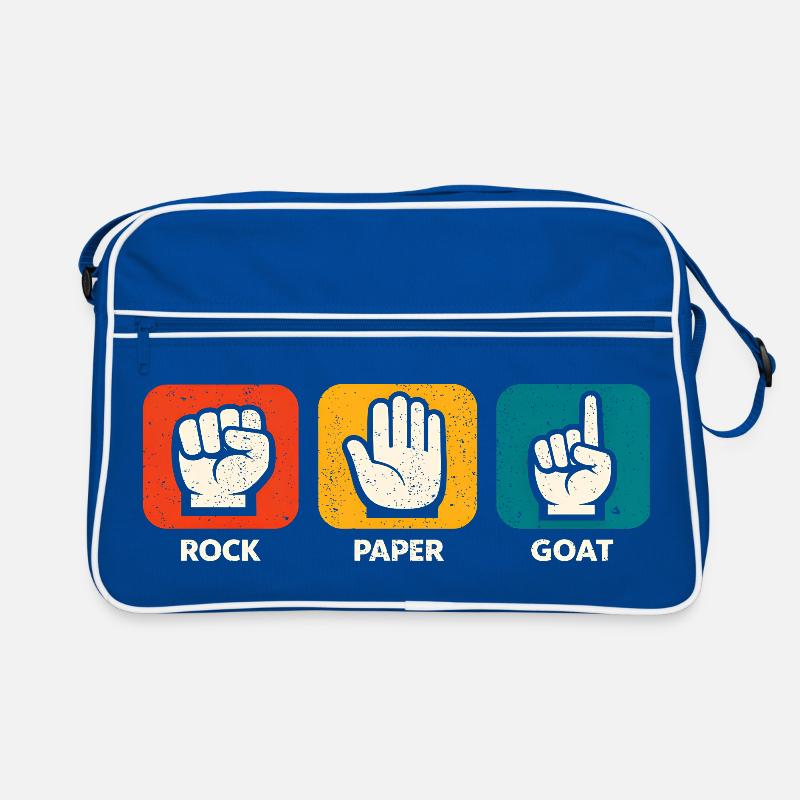Stein Papier Ziege Nummer 1 Ziege Retro Tasche