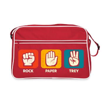 Rock Paper Trey Basket à 3 points - Sac Retro - rouge/blanc - Devant