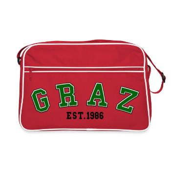 Graz fondée en 1986 - Sac Retro - rouge/blanc - Devant