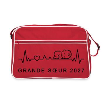 Future Grande Sœur 2027 - Bientôt Grande-Sœur - Retro Bag - red/white - Front