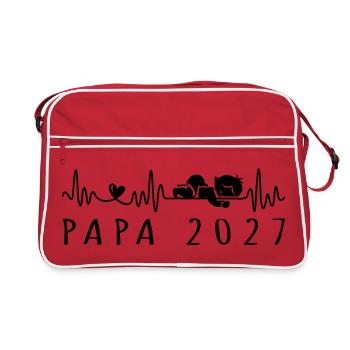 Future Dad 2027 Advertisement Grossesse - Retro Bag - red/white - Front