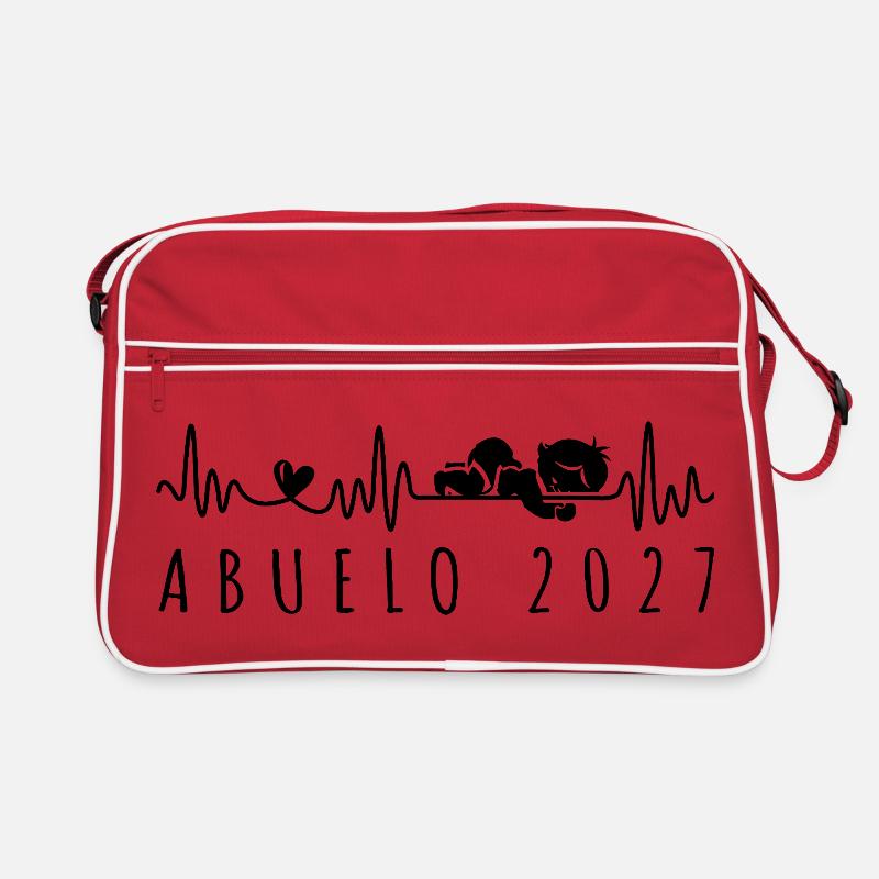 Abuelo 2027 Latido Corazón Anuncio Embarazo Retro Tasche
