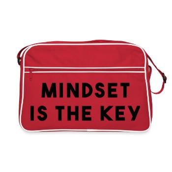 Mindset Key - Retro Tasche - Rot/Weiß - Vorne