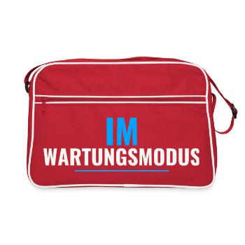 Im Wartungsmodus – Shirt für IT‑Administratoren - Retro Tasche - Rot/Weiß - Vorne