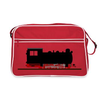 Locomotive à vapeur voie ferrée à voie étroite nostalgie - Sac Retro - rouge/blanc - Devant