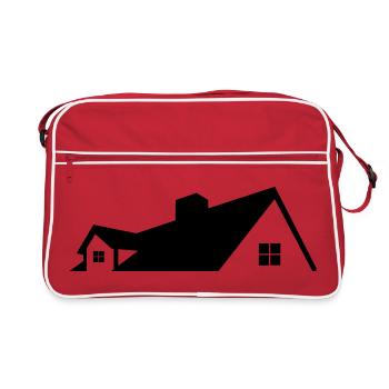 Logo maison logo simple - Sac Retro - rouge/blanc - Devant