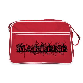 MARLENE - Retro Tasche - Rot/Weiß - Vorne