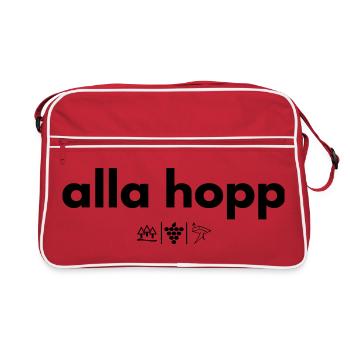 alla hopp - Sac Retro - rouge/blanc - Devant