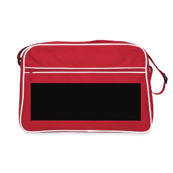 Abstract rectangle in black - Retro Bag - red/white - Front