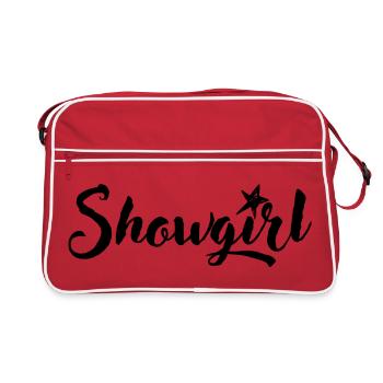Showgirl Silhouette, Art and Elegance - Retro Bag - red/white - Front