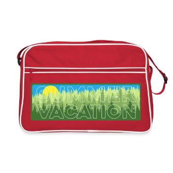 Vacances d’été Randonnée Aperçu - Sac Retro - rouge/blanc - Devant
