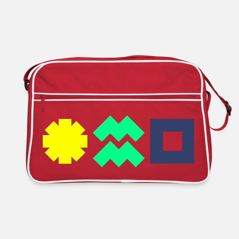 L’énergie solaire vous rend indépendant et protège le climat ! - Sac Retro - rouge/blanc