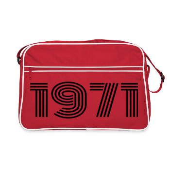 54th Birthday 54 Years Anniversary - Retro Bag - red/white - Front