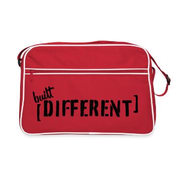 Déclaration typographique différente construite disant - Sac Retro - rouge/blanc - Devant