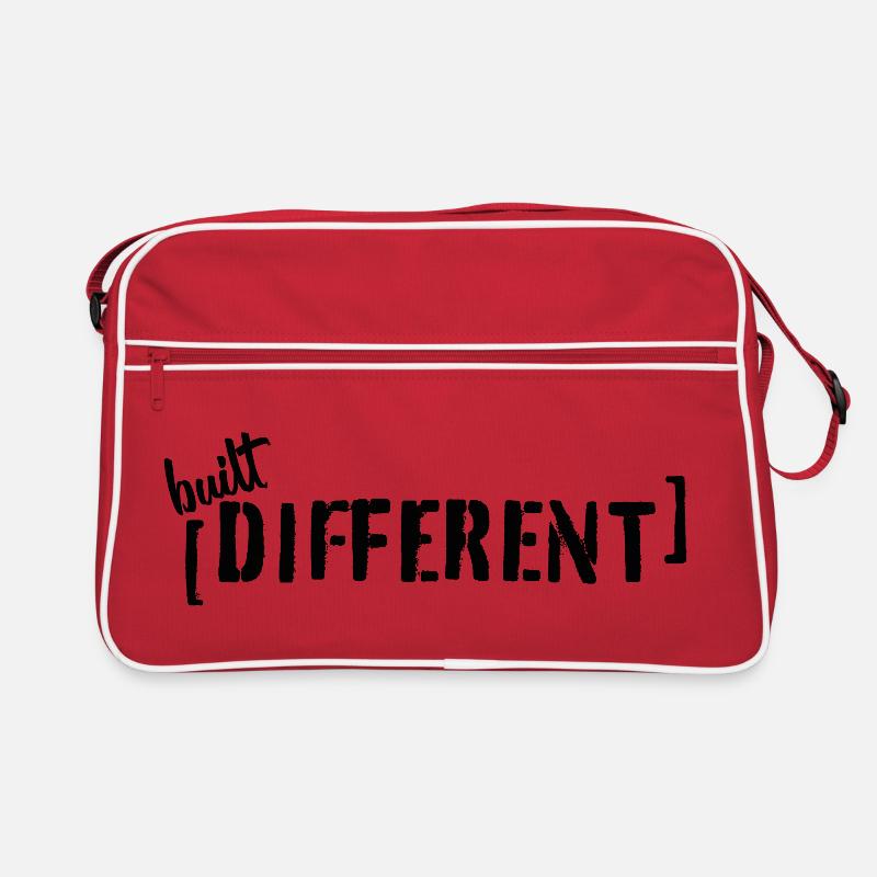 Built Different Typografie Statement Spruch Retro Tasche