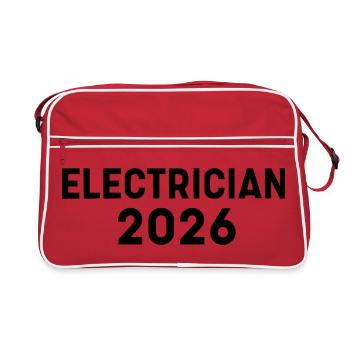 Électricien 2026 – un motif cool pour les électriciens - Sac Retro - rouge/blanc - Devant