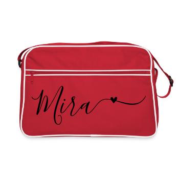 Prénom Mira Décoratif - Sac Retro - rouge/blanc - Devant