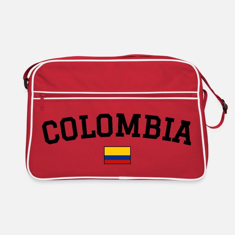 Drapeau de la Colombie Noir Sac Retro