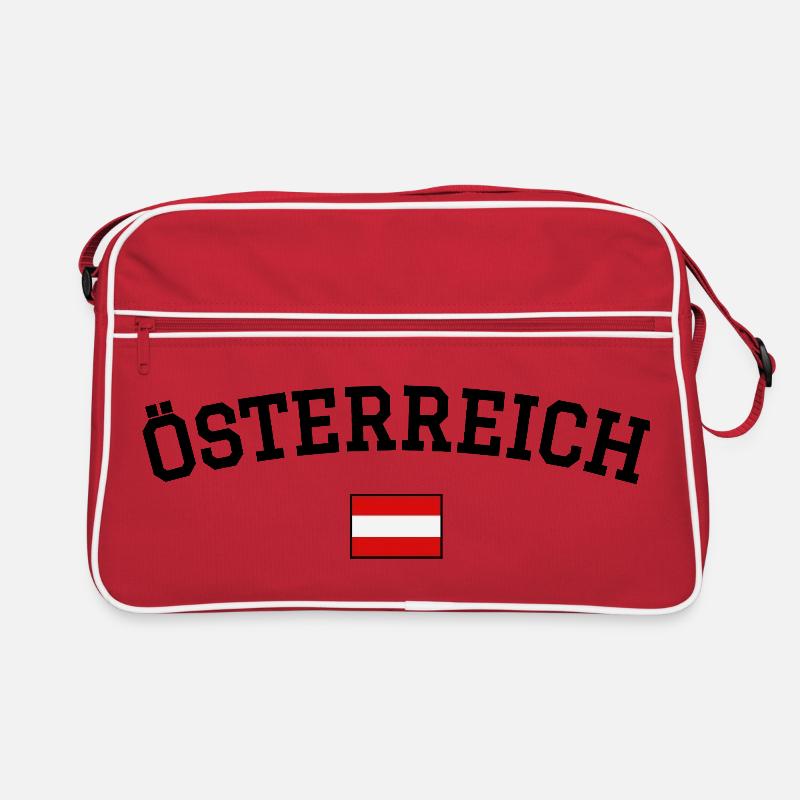 Austria Flag Design Black Retro Bag