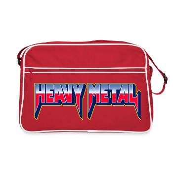 Logo typographique 3D Heavy Metal - Sac Retro - rouge/blanc - Devant
