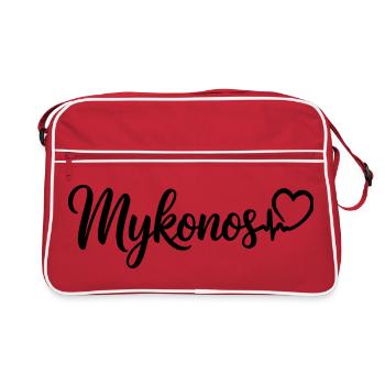 Mykonos Heartbeat Greece - Sac Retro - rouge/blanc - Devant