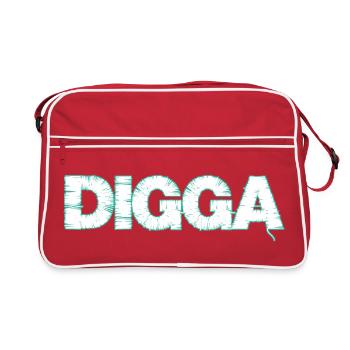 Digga - Retro Tasche - Rot/Weiß - Vorne