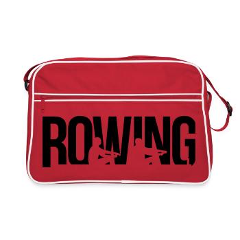 rowing Rudern - Retro Tasche - Rot/Weiß - Vorne