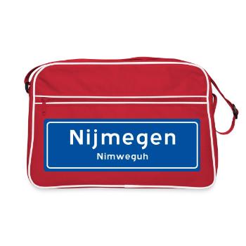 Enseigne du nom de lieu de Nimègue - Sac Retro - rouge/blanc - Devant