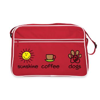 Fun designs for dog lovers - Retro Bag - red/white - Front