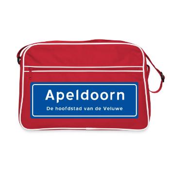 Panneau de toponyme d’Apeldoorn - Sac Retro - rouge/blanc - Devant