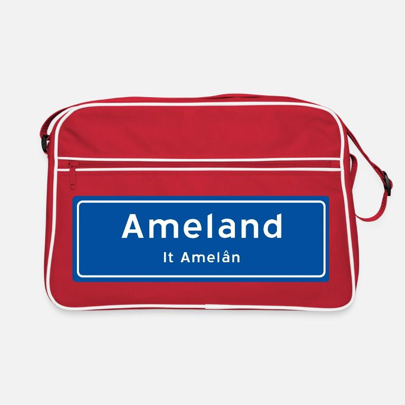 Ameland place name sign Retro Bag