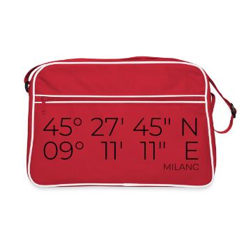 coordinates Milano, Italy - Retro Bag - red/white - Front