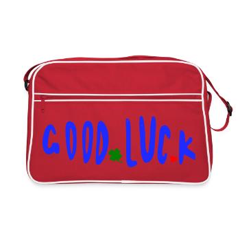 good luck, viel Glück - Retro Tasche - Rot/Weiß - Vorne