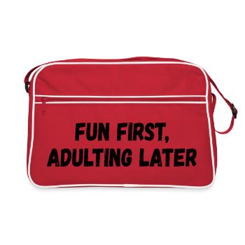 First fun, later adult - Retro Bag - red/white - Front