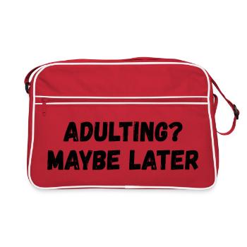 Growing up: Maybe later - Retro Bag - red/white - Front