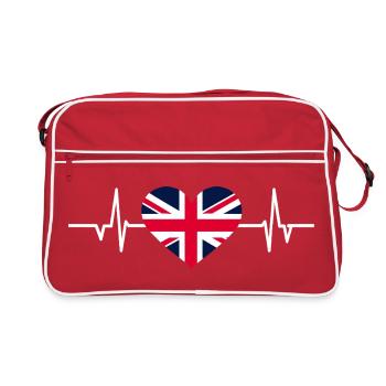 Union Jack Heartbeat - Retro Bag - red/white - Front