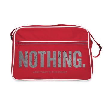 Nothing And That’s the Point Minimalistic Design - Retro Bag - red/white - Front