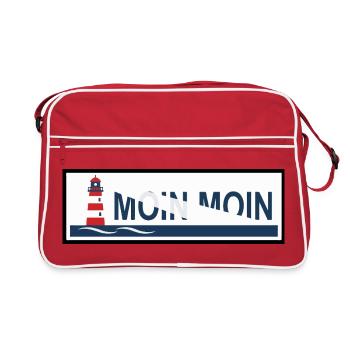 Lower Saxony Moin moin - Retro Bag - red/white - Front