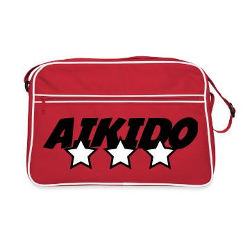 Aïkido - Art Martial - Aïkidoka - Sac Retro - rouge/blanc - Devant