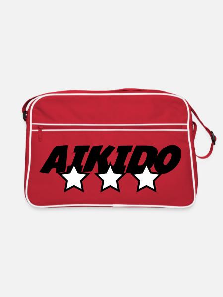 Aikido – Kampfsport – Aikido - Retro Tasche - Rot/Weiß - Vorne
