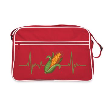 Rythme cardiaque du maïs : Naturkraft Design - Sac Retro - rouge/blanc - Devant