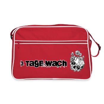 3 Tage wach! - Retro Tasche - Rot/Weiß - Vorne