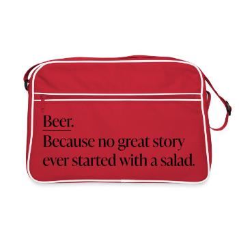 Chemise statement de bière - Sac Retro - rouge/blanc - Devant