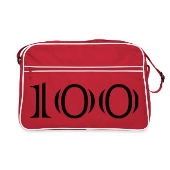 100. 100 ANS. 100e ANNIVERSAIRE. ANNIVERSAIRE 100  - Sac Retro - rouge/blanc - Devant