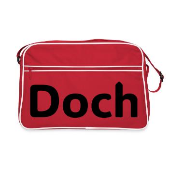 Doch – Deutscher Statement Spruch - Sac Retro - rouge/blanc - Devant