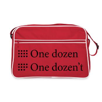 One Dozen, One Dozen't - Retro Bag - red/white - Front